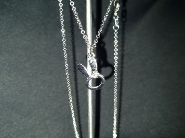 Silver Coloured Miffy Bunny Type Pendant on a O Link Necklace - Image 2