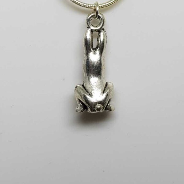 Silver Coloured Three 3d Rabbit Pendant on a Sterling Silver Snake Chain Necklace - Image 3