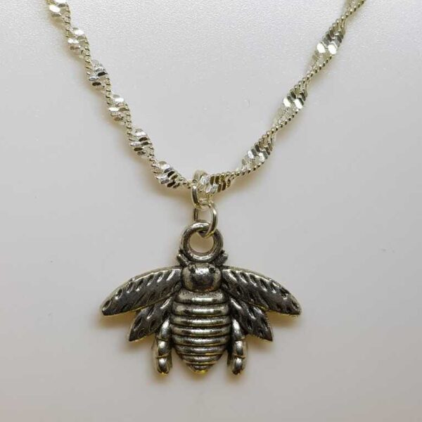 Black Leather Cord Necklace with Wooden Butterfly Pendant - Image 2