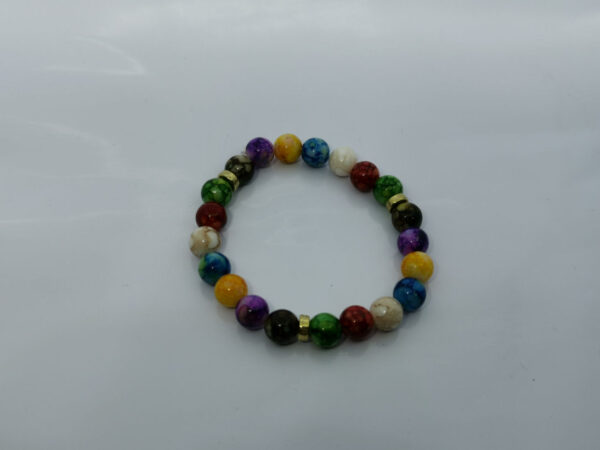 7 Chakra Healing Balance Prayer Gemstone Beaded Bracelet Lava Yoga Reiki Stone