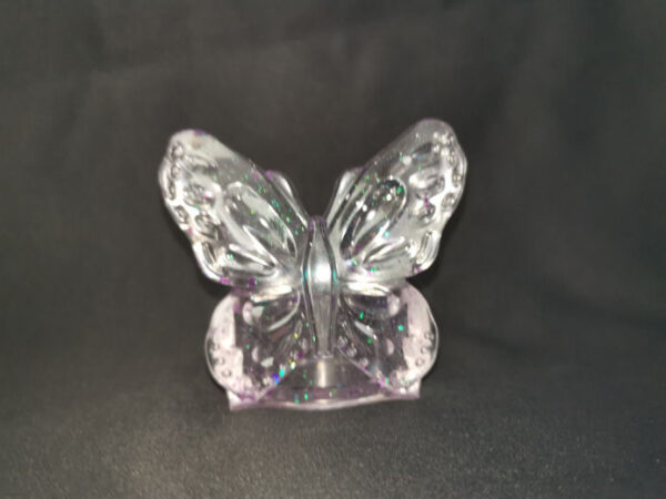 Storage Clear and Purple Butterfly Jewellery Holder Trinket Box Dressing Table